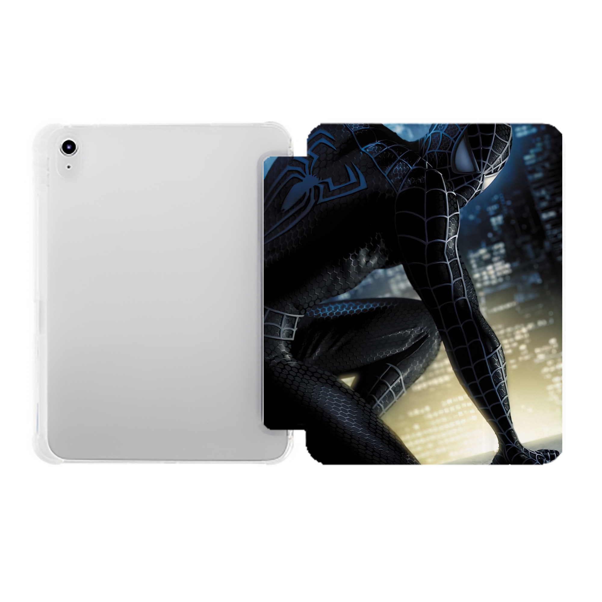 （画像用） Spider Man スパイダーマン IPad ケース ペン収納付き 三つ折りスタンド PUレザー×シリコン 対応機種9.5/10.5/10.9インチ